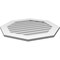 Ekena Millwork Octagonal Surface Mount PVC Gable Vent: Non-Functional, w/ 3-1/2"W x 1"P Standard Frame, 30"W x 30"H GVPOC30X3001SN - alternate 4